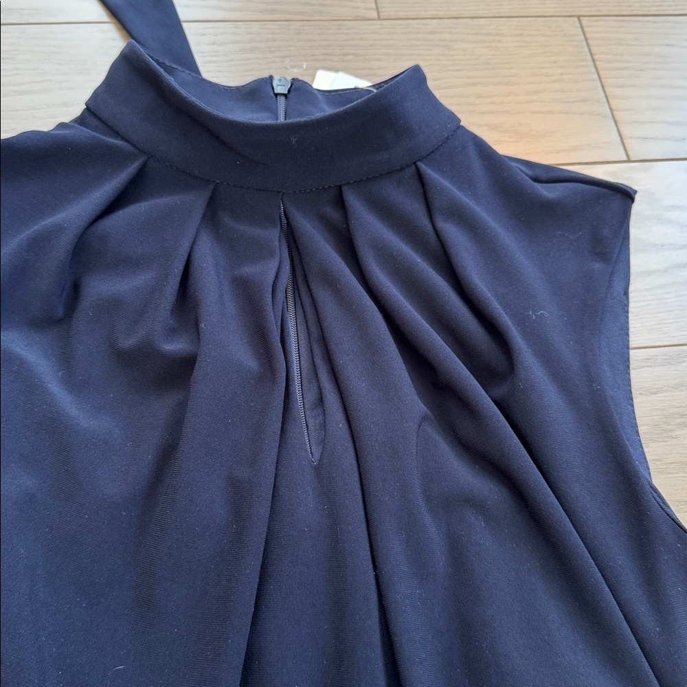 Size 2 Navy Blue LAURA Petites Sleeveless Jumpsuit - Picture 4 of 11